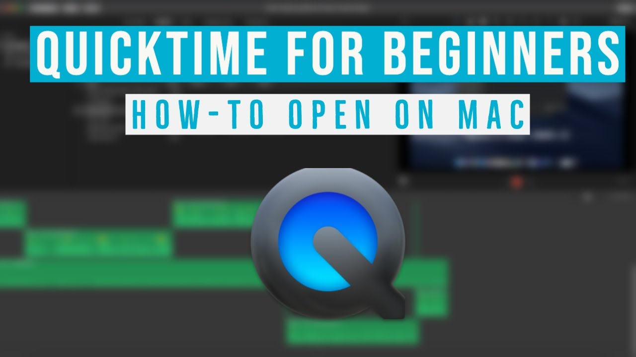 QUICKTIME FOR BEGINNERS: How to open quick time on a mac book pro.