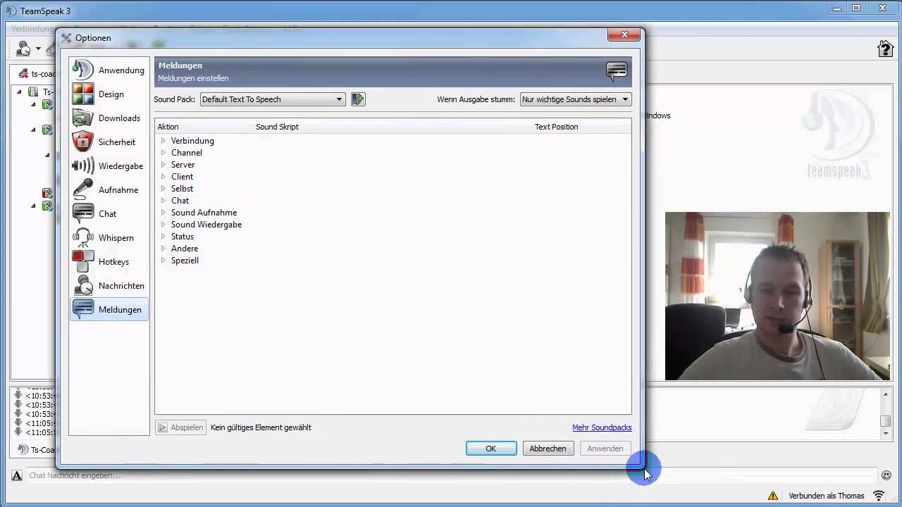 Teamspeak Bedienung und Einstellungen - Coaching