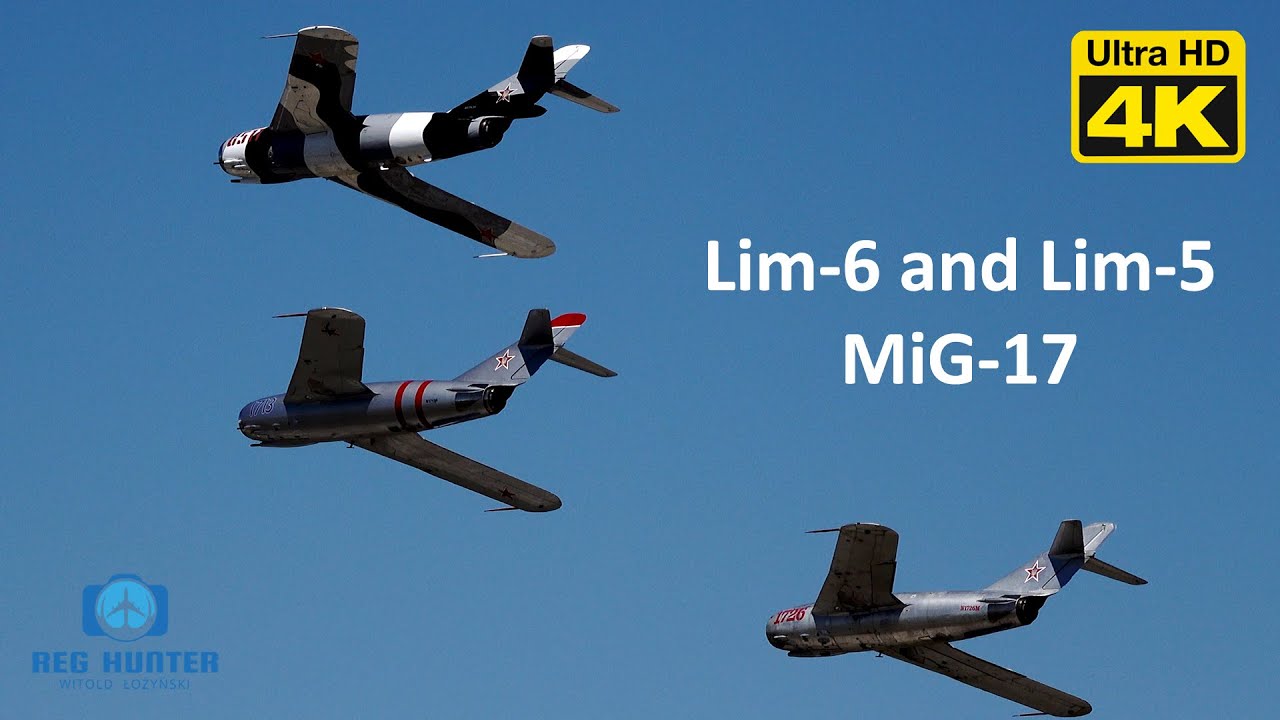 AirVenture Oshkosh - Lim-6 i 2 Lim-5 (MiG-17)