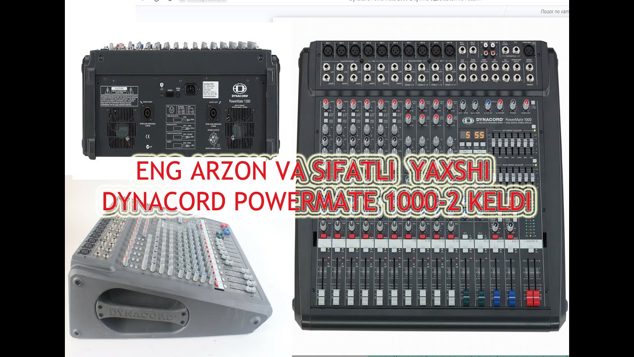 ENG ARZON VA SIFATLI  YAXSHI DYNACORD POWERMATE 1000-2 KELDI