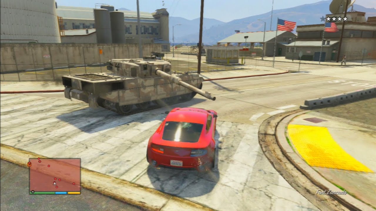 GTA V: How To Steal A Rhino TANK From Fort Zancudo! (Easiest Way)