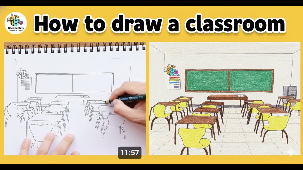 How to draw a classroom