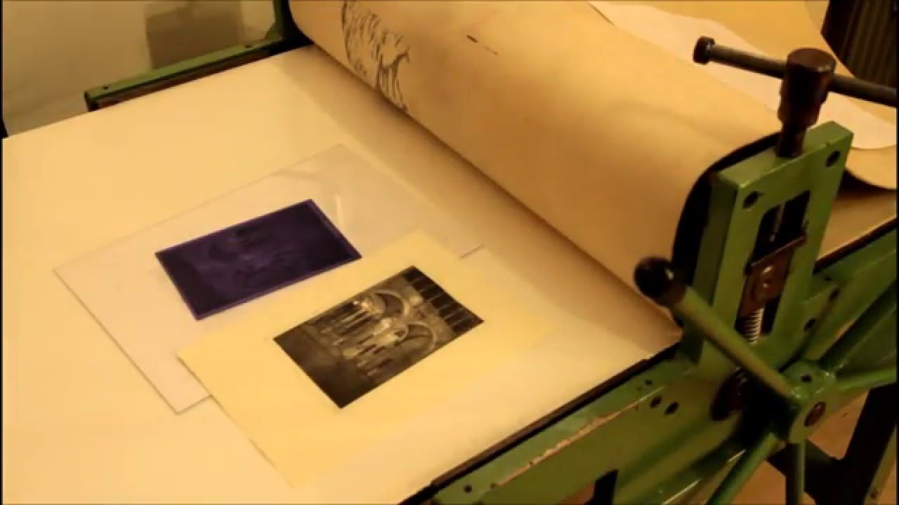 Inking, wiping and printing photopolymer plate