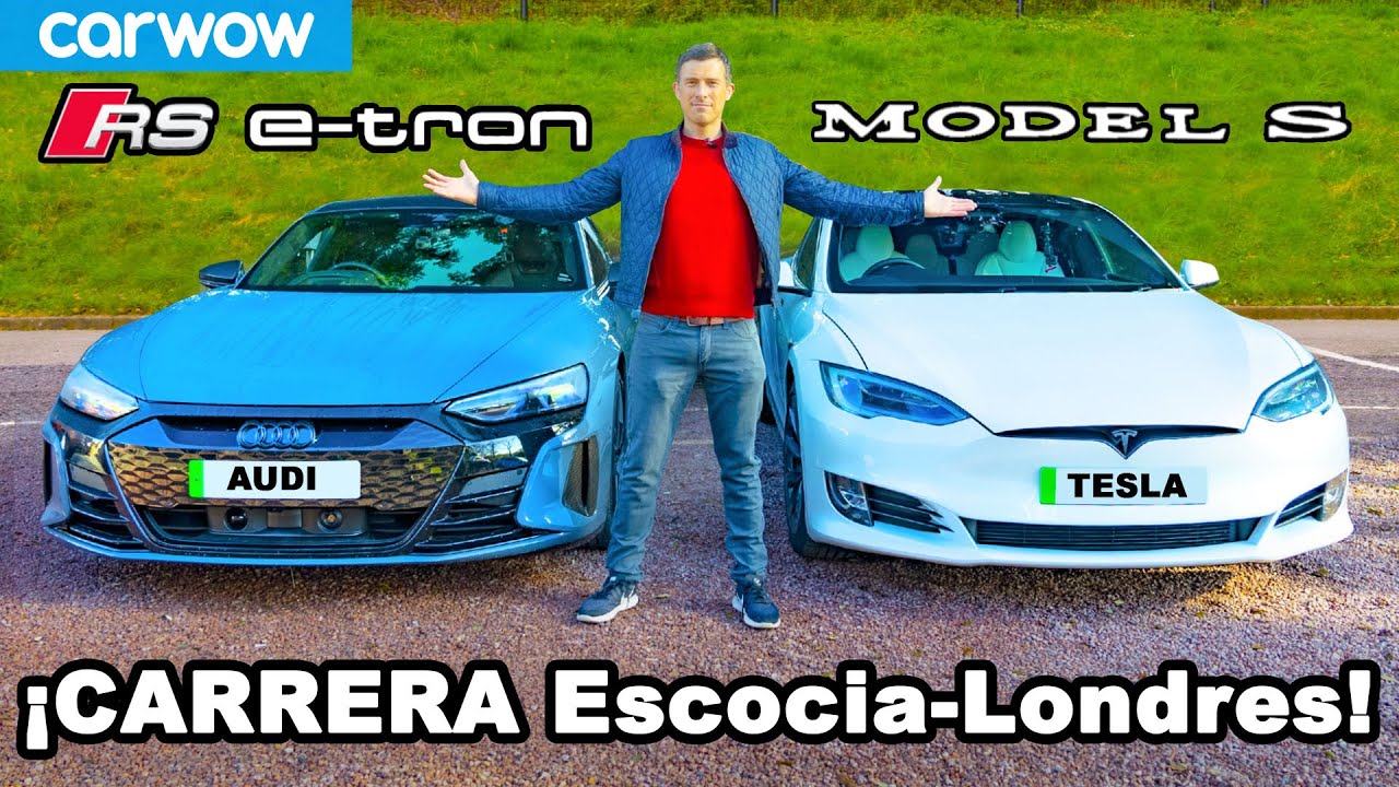Audi RS e-tron GT vs Tesla Model S: ¡CARRERA de 919km de Escocia a Londres y RESEÑA!