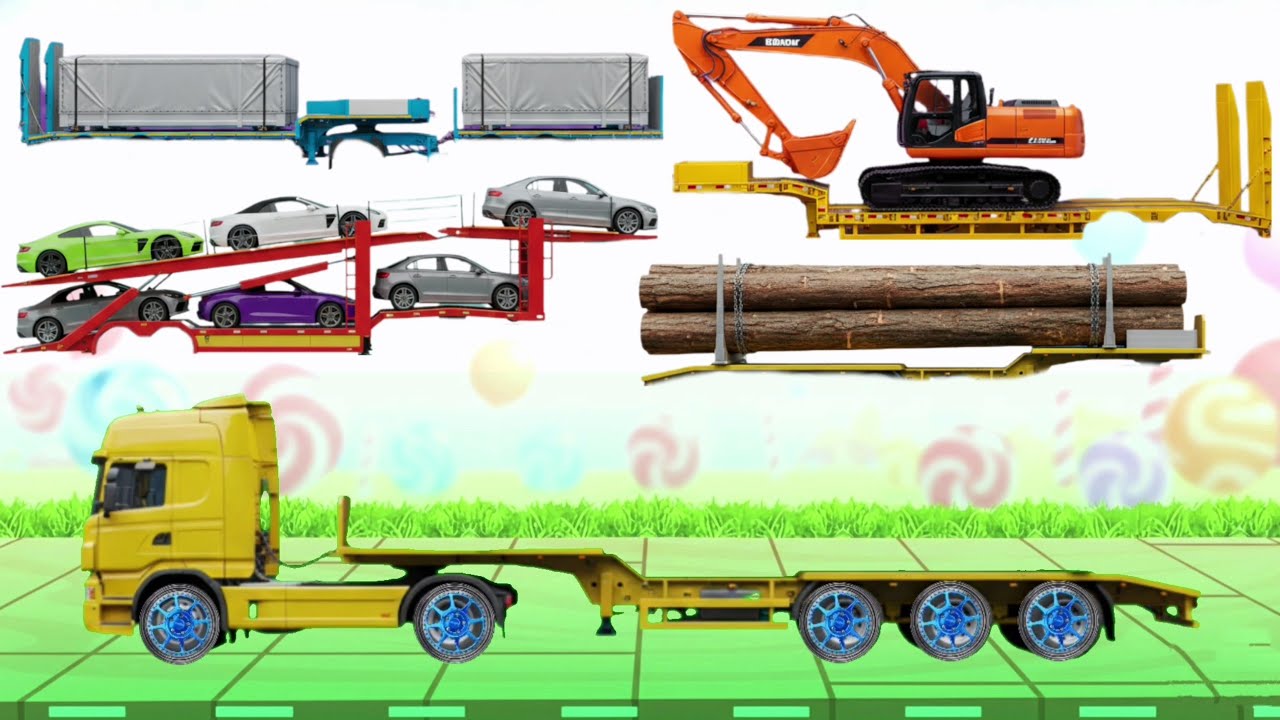 Menebak Gambar Karoseri Truk Panjang Dengan Benar, Carrier Car, Mobile Crane, Bottom Dump Truk