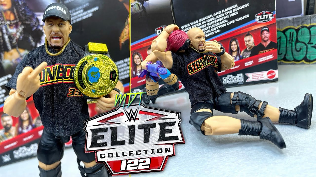ОБЗОР ФИГУРКИ WWE ELITE 122 STONE COLD СТИВ ОСТИН & IO SKY!