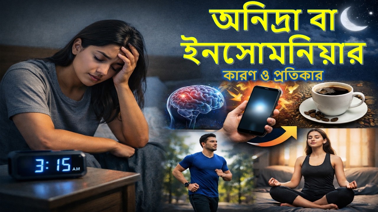 অনিদ্রা বা ইনসোমনিয়ার কারণ ও প্রতিকার - Insomnia - হোমিওপ্যাথিক চিকিৎসা।