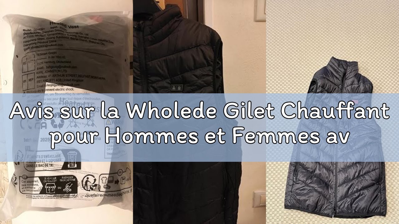 Avis sur la Wholede Gilet Chauffant pour Hommes et Femmes avec Batterie 27000 mAh/7,4 V, 17 Zones de
