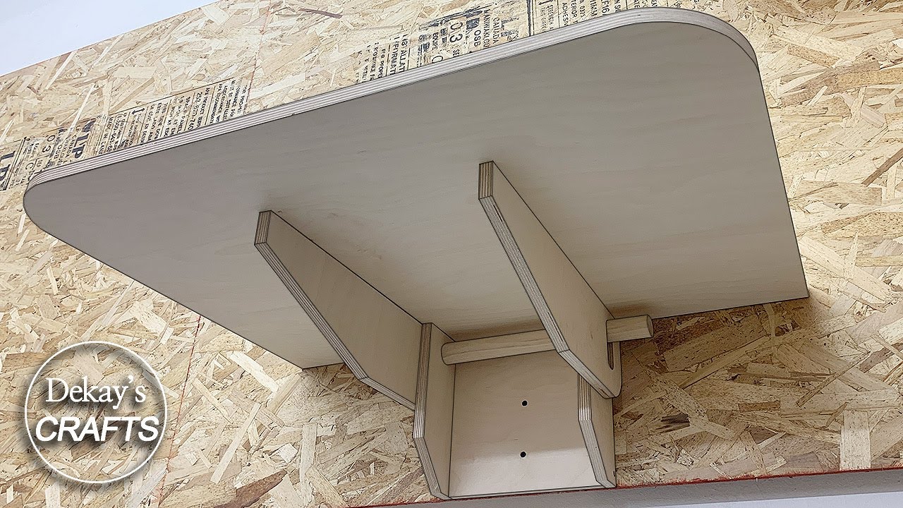 [woodworking] One-touch Folding table / mechanism / wall-mounted