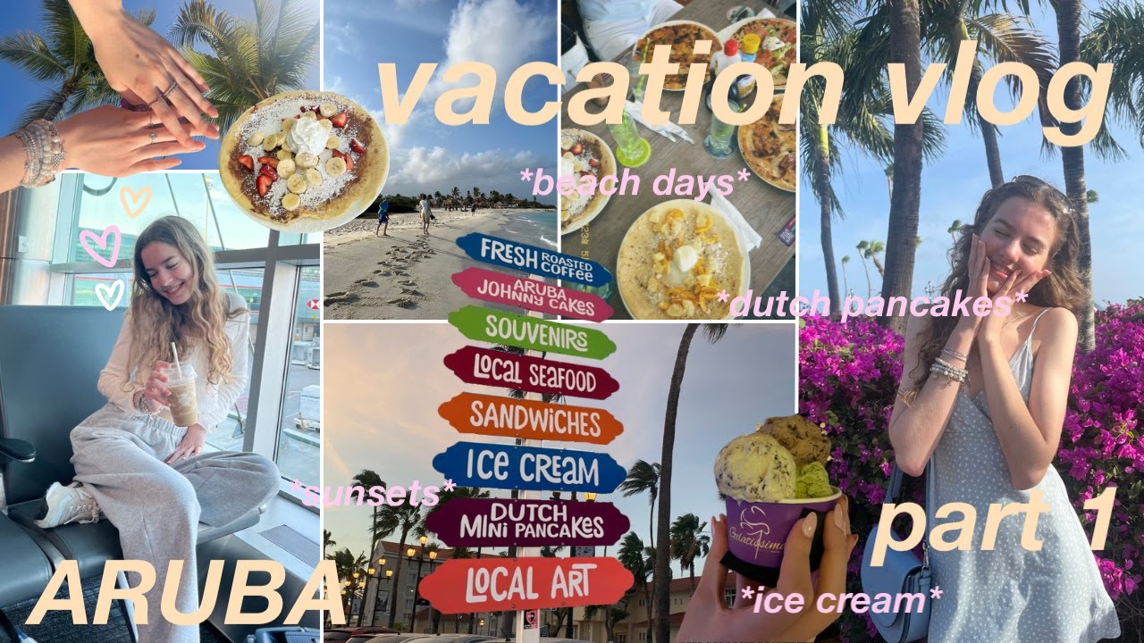 ARUBA VACATION VLOG [part 1] 🌞 🌊 🥥 palm beach, dutch pancakes, arashi beach, shopping, and more!