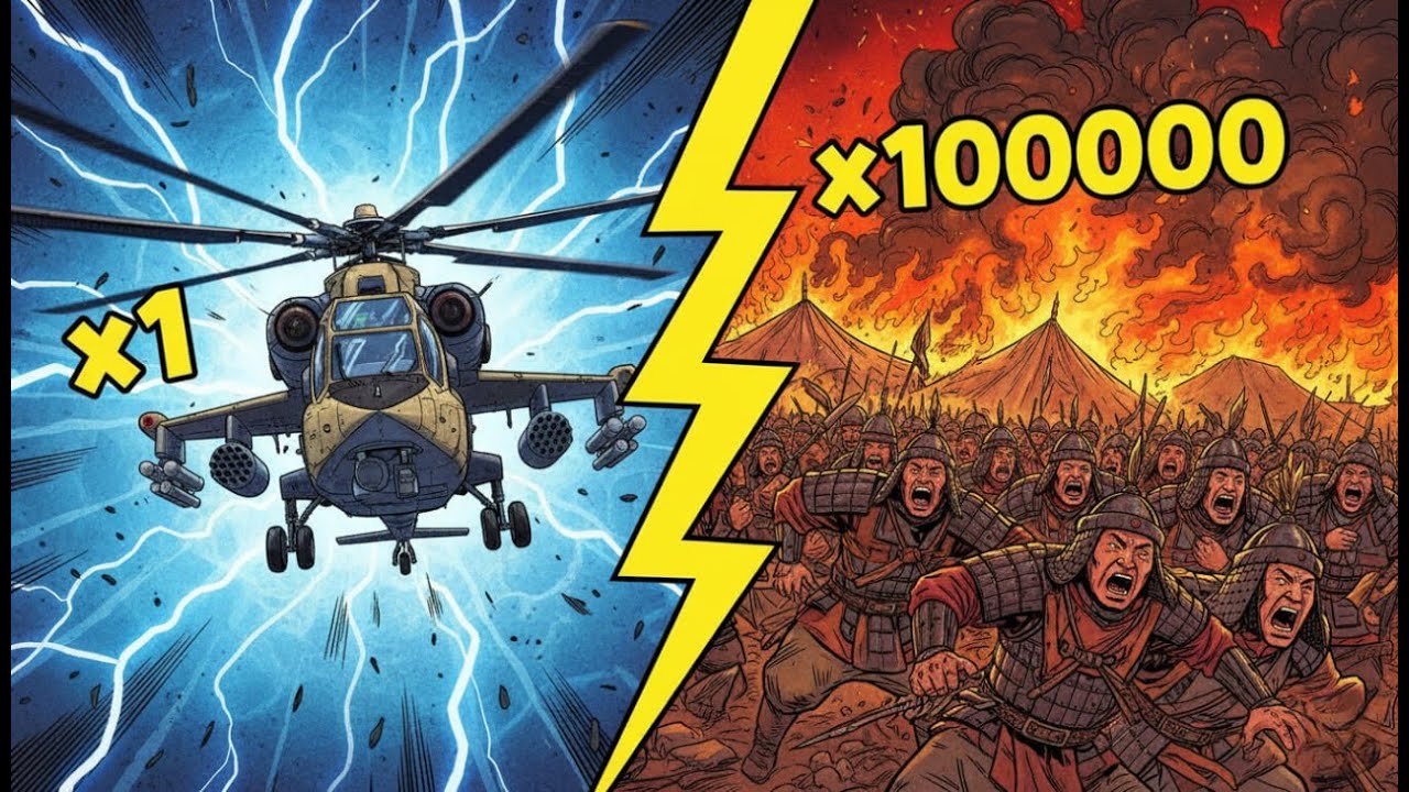 ЧТО ЕСЛИ Современный ВЕРТОЛЕТ Ка-52 сразится с 100 000 всадниками ЗОЛОТОЙ ОРДЫ?