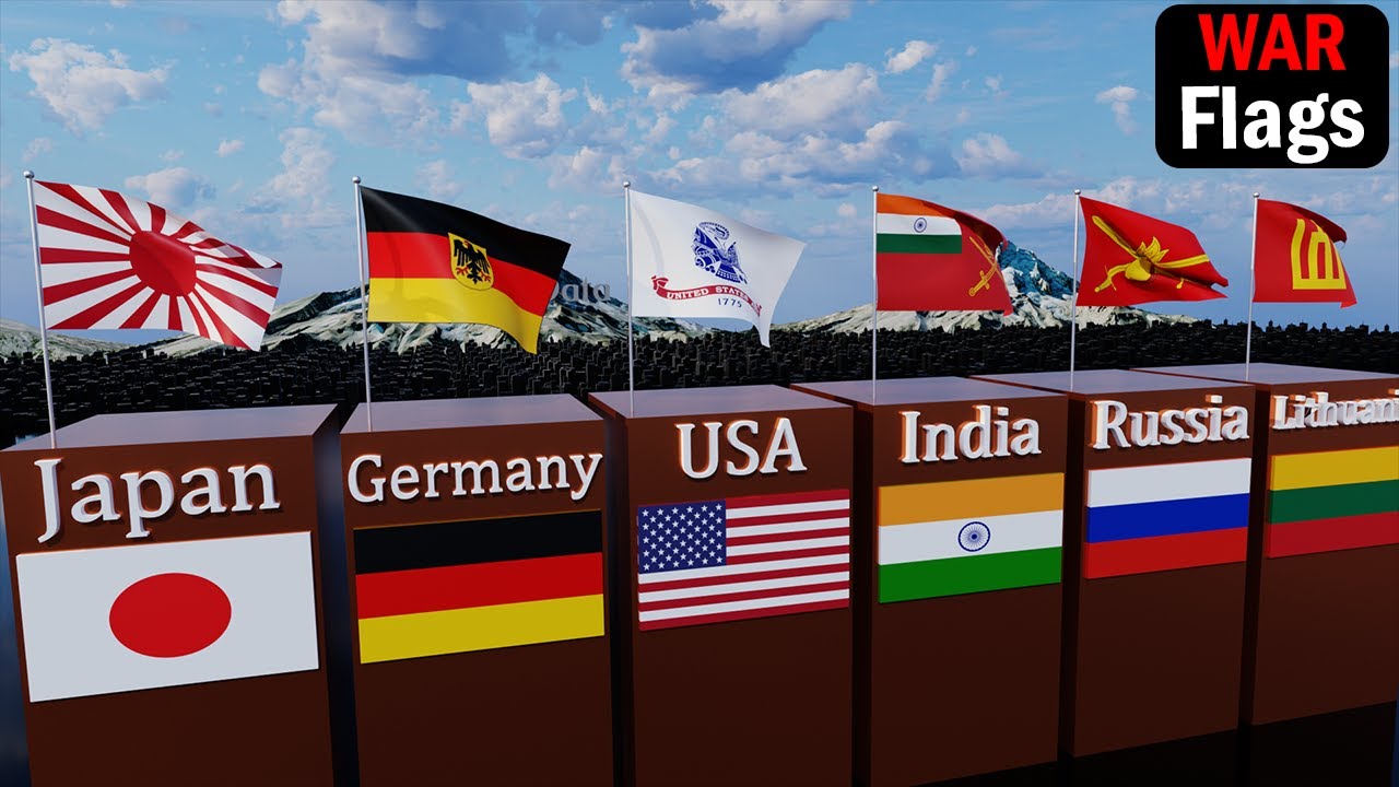 War Flags of Different Countries