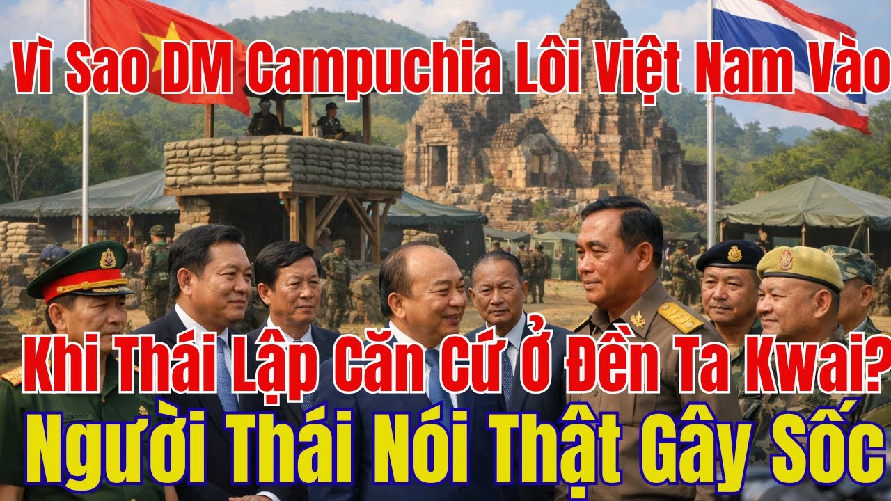 Vì Sao DM Campuchia Lôi Việt Nam Vào Khi Thái Lập Căn Cứ Ở Đền Ta Kwai? Người Thái Nói Thật Gây Sốc