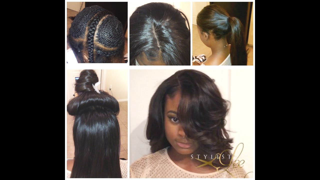 London Girl gets 1/2 Vixen Sew in w/ Silkbase Closure ! Best Los Angeles Hair 