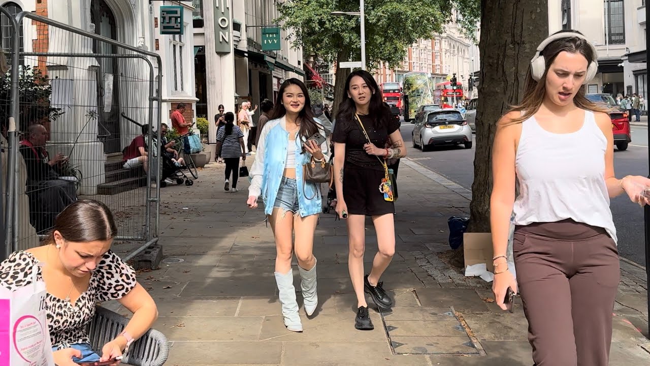 London Walk 🇬🇧 Kensington High street and Kensington Gardens, summer 2024