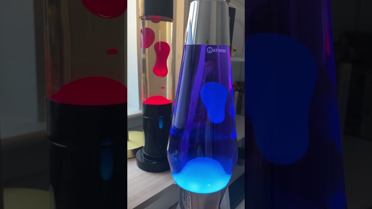 Mathmos Astro Violet & Turquoise v 90s Red & Black Jet Lava Lamp #mathmos #lavalamp #zero7