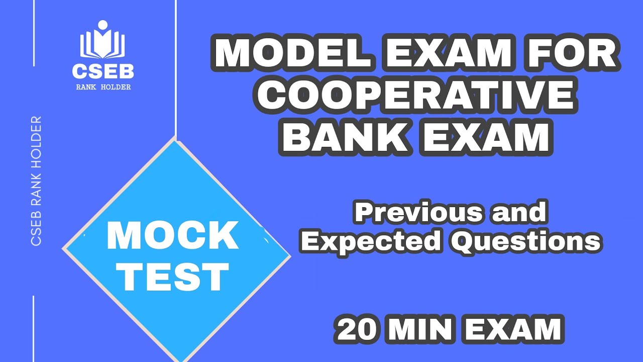 MOCK TEST FOR COOPERATIVE BANK EXAM | SESSION 1