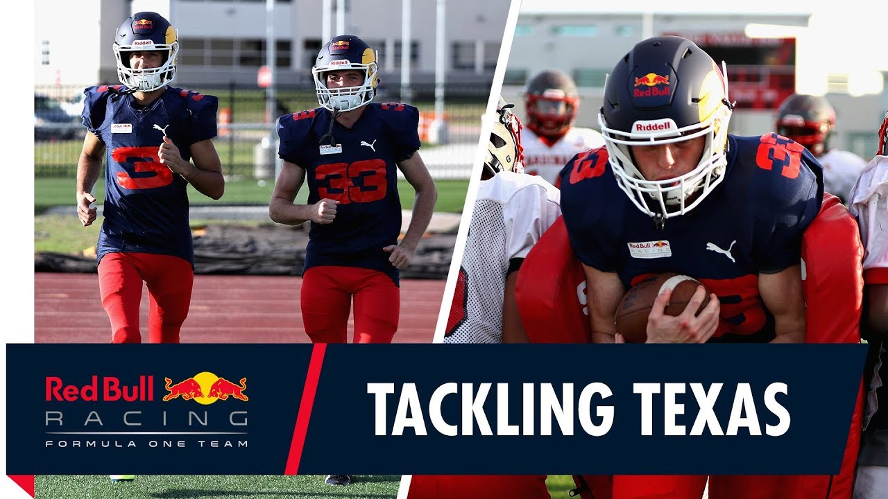 Go hard, or go home! Max Verstappen and Daniel Ricciardo play American Football