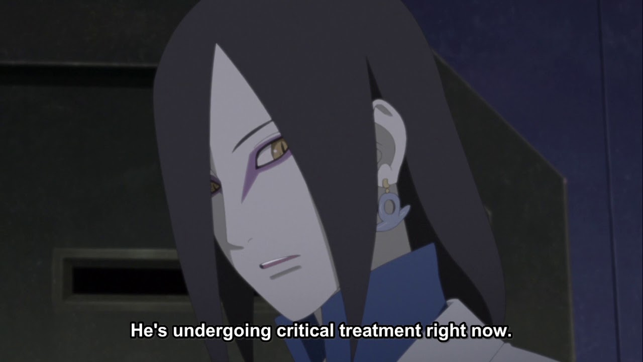 Orochimaru's happy, because Mitsuki made friends beside Boruto.