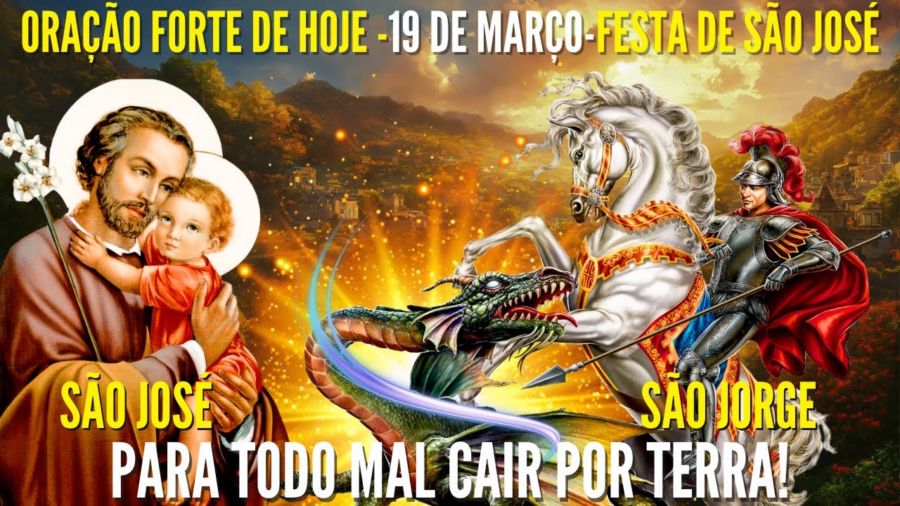 ORAÇÃO FORTE de SÃO JORGE e SÃO JOSÉ PARA TODO MAL CAIR CONTRA INIMIGO HOJE PROTEÇÃO e DEFESA