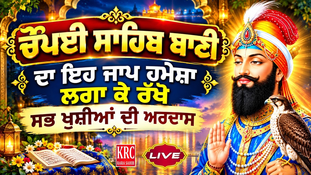 ਰਾਤ ਵੇਲੇ ਇਹ ਬਾਣੀ ਆਪਣੇ ਘਰ ਵਿਚ ਲਗਾ ਕੇ ਰੱਖੋ ਮਨ ਮੰਗੀਆਂ ਇੱਛਾਵਾਂ ਪੂਰੀਆਂ ਹੋਣਗੀਆਂ Choupai Sahib | Chaupai