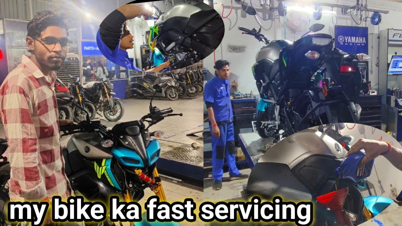 My MT15 bike ka first servicing gaya wala vlogs 