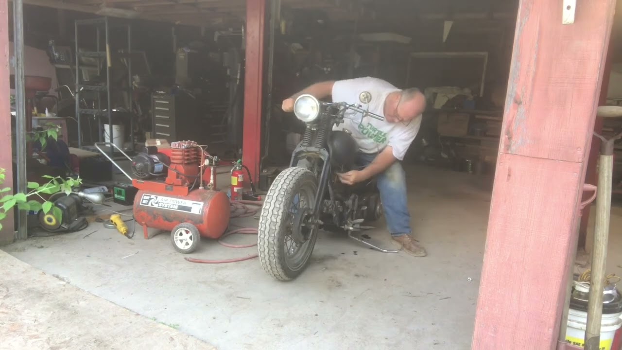 1941 Harley-Davidson UL, первый запуск и поездка за 4 года, 03.07.22