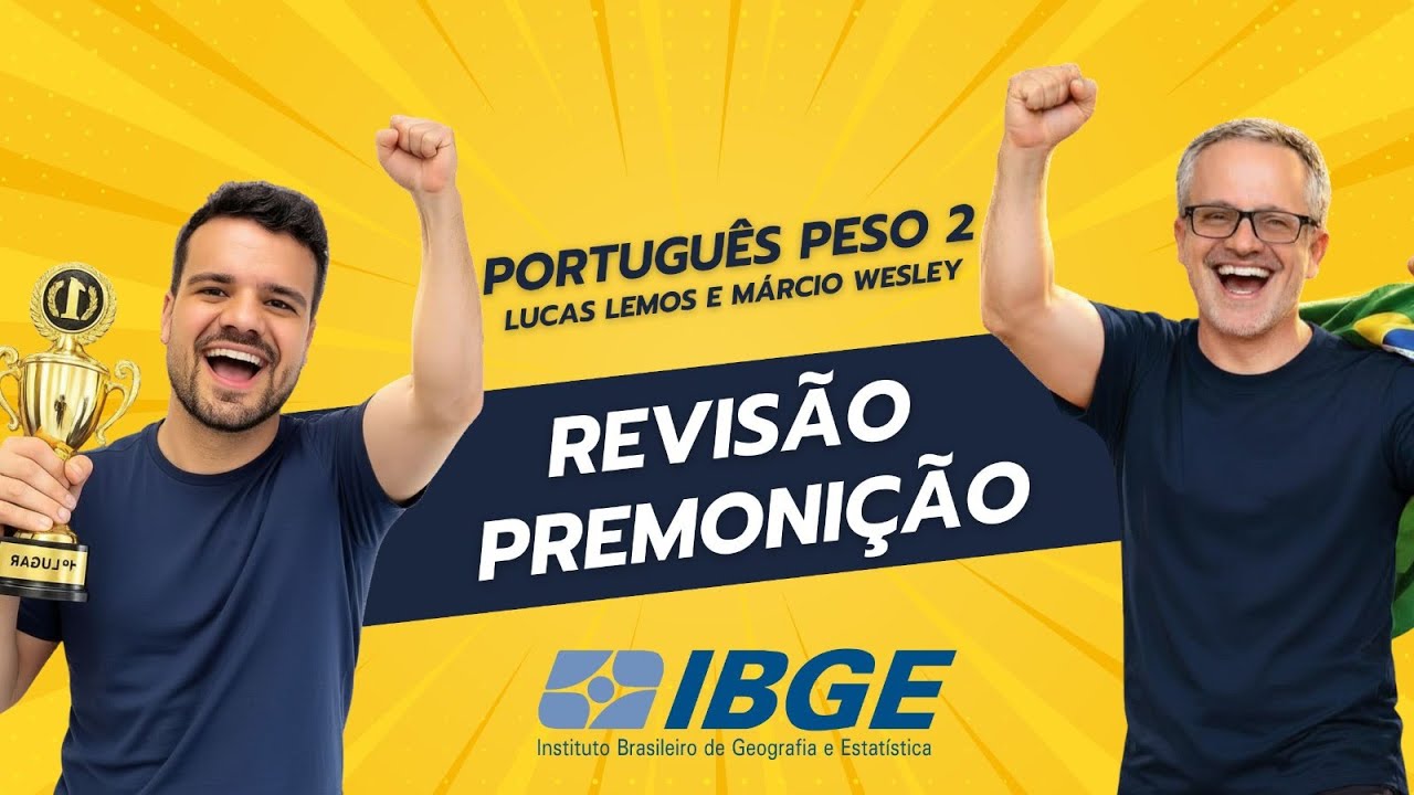 Concurso IBGE | Revisão Premonição | Português Peso 2 | Um objetivo: a sua aprovação 📱