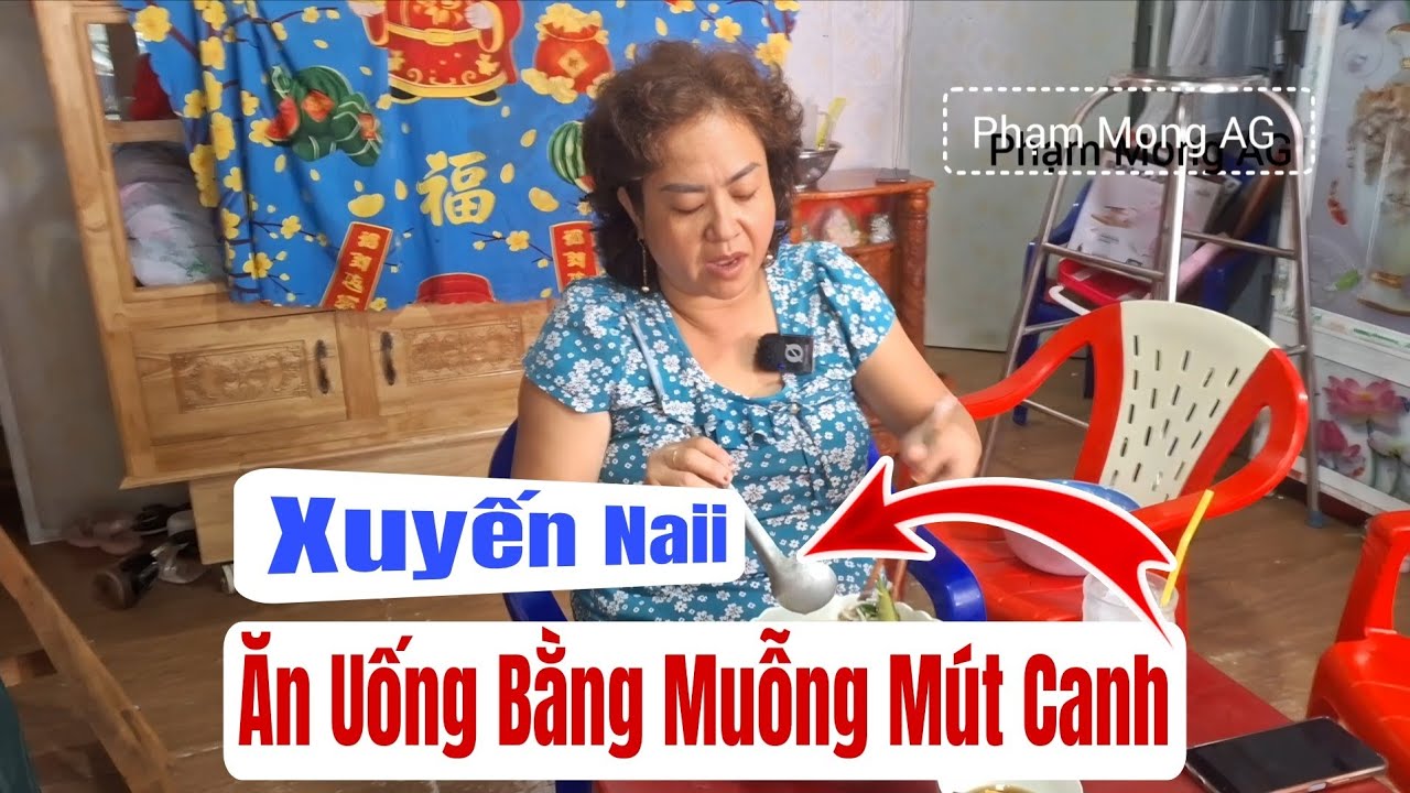 Xuyến Naii năm mới ăn uống bằng Muỗng mút Canh không #phạmmongag #xuyennaii #ngoạiLan 