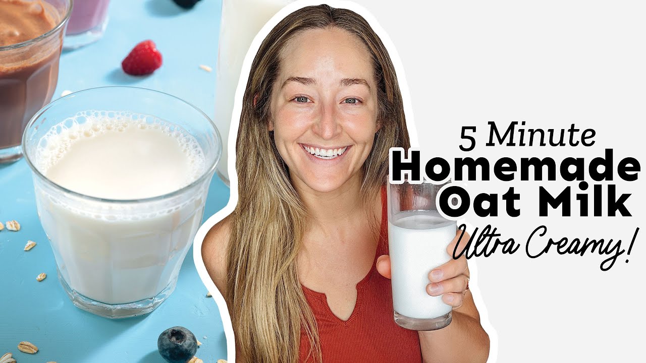 5-Minute Homemade Oat Milk (So Creamy!)
