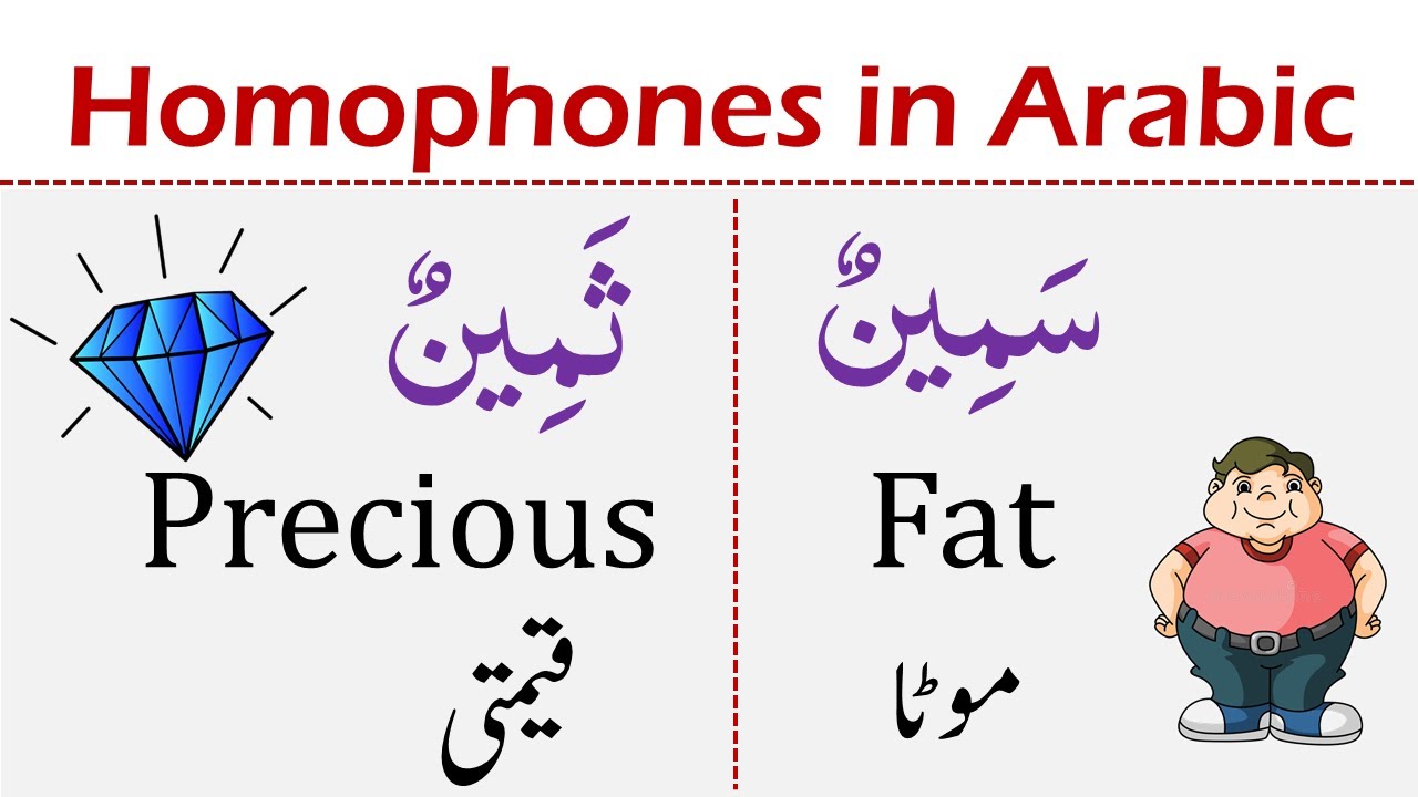 Homophones in Arabic | Aesy Alfaz Jo Bolny MainEk Jesy Hain Lekin Matlb Different Hai | Engrabic