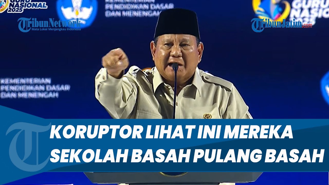 REAKSI Keras Prabowo Setelah Lihat Video Anak Sekolah: Ini Peringatan untuk Koruptor!
