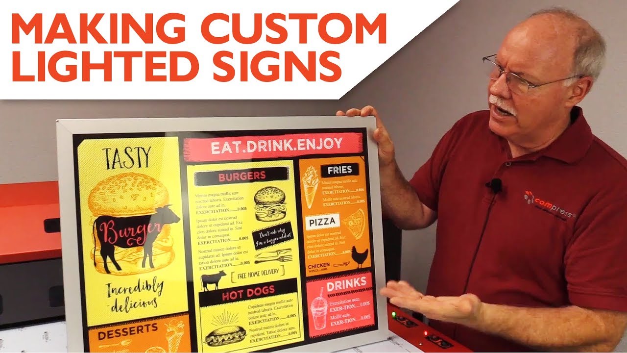 Custom Lighted Signs | Compress UV Printer Application