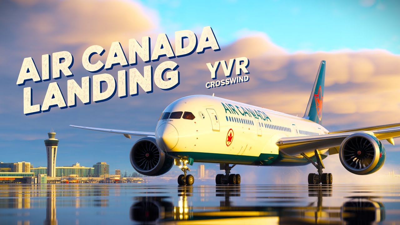 IMPOSSIBLE Crosswind Landing at Vancouver YVR - Boeing 787 Air Canada