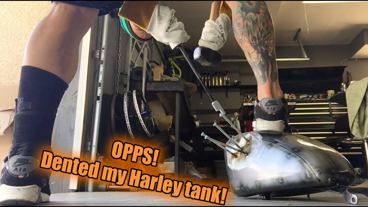 OPPS!..Harley Tank dent removal