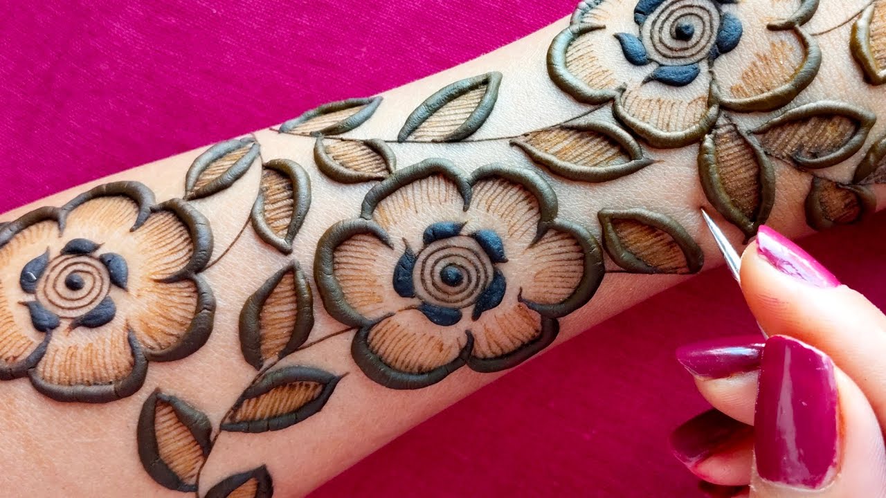 Eid Special Stylish Back Hand Floral Heena Design ll Floral Mehndi Design 2025 ll Eid Special Mehndi