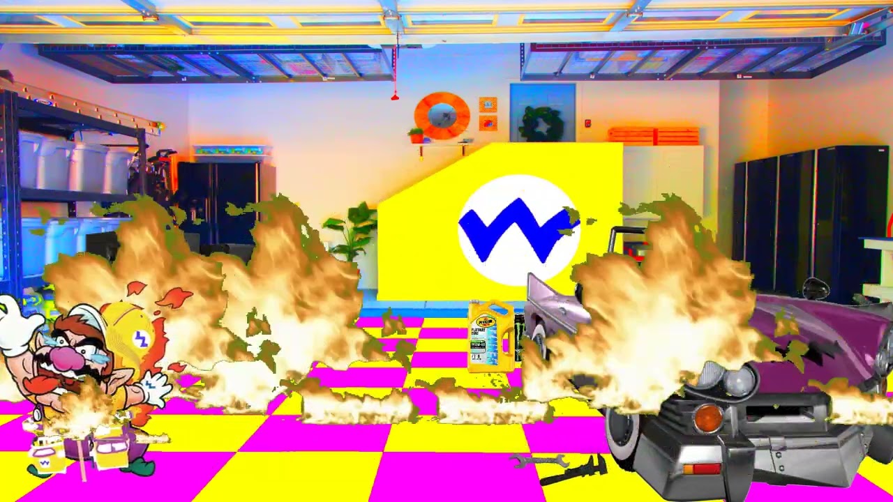 Wario dies when he mistakes Pennzoil Ultra Platinum for an energy drink while repairing his car