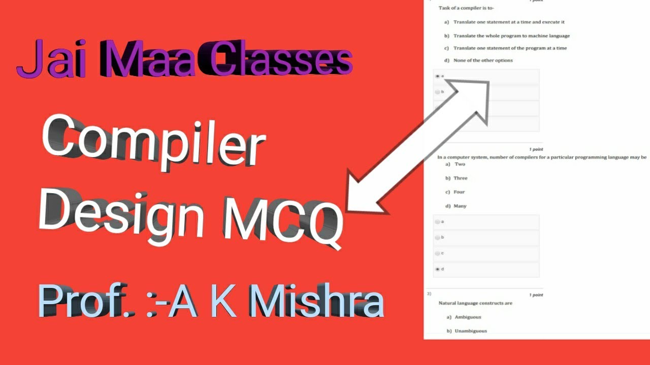 Compiler Design Mcq (Basic question of compiler design)
