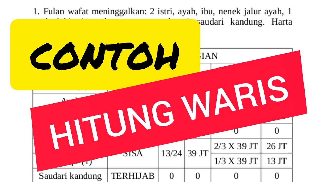 CONTOH HITUNG WARIS (1)