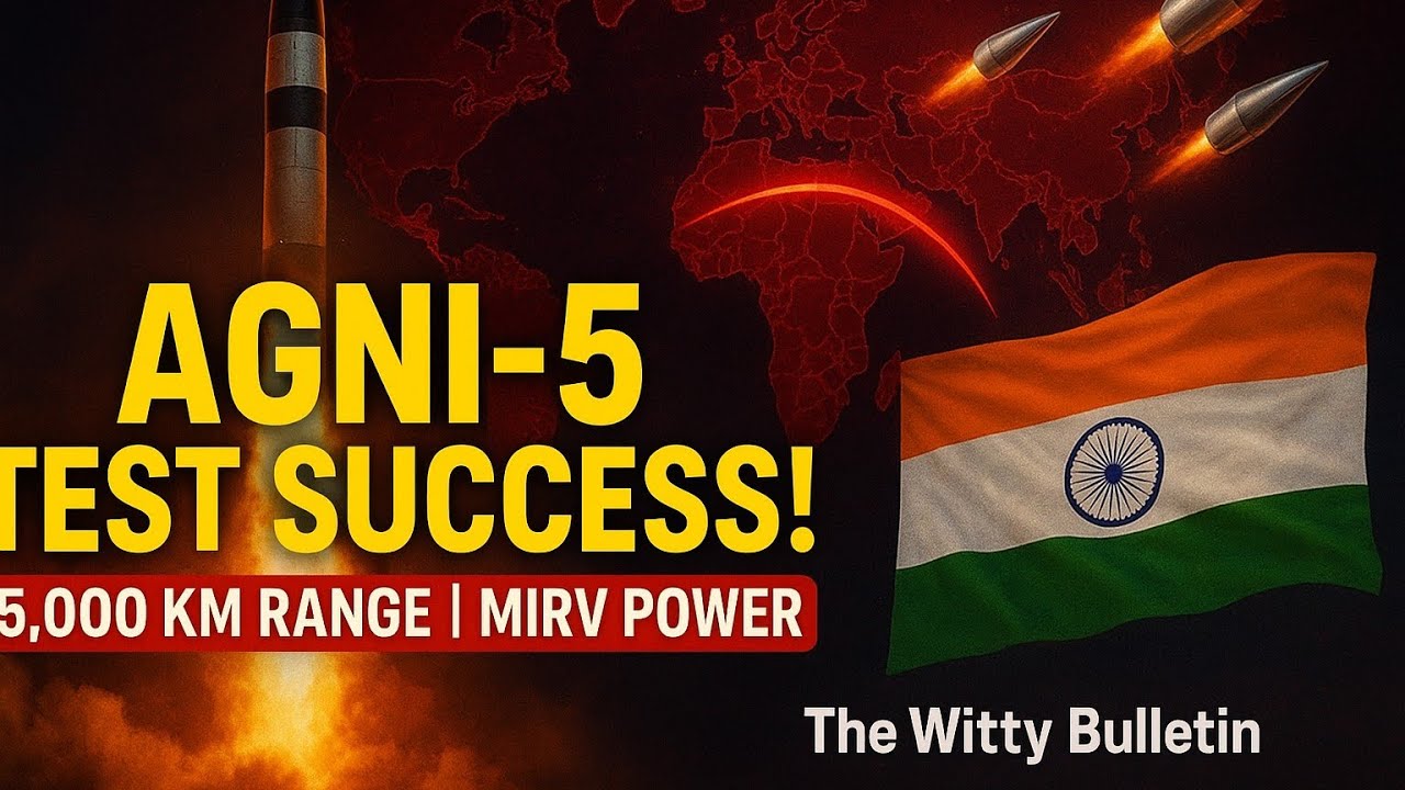 India&rsquo;s Agni-5 Missile Shocks the World | MIRV Technology Explained&rdquo;