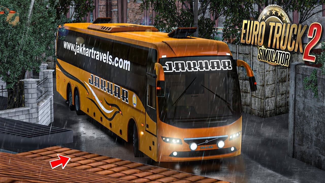 Heavy Rainfall on Narrow Road while Drive ⛈️ Ets2