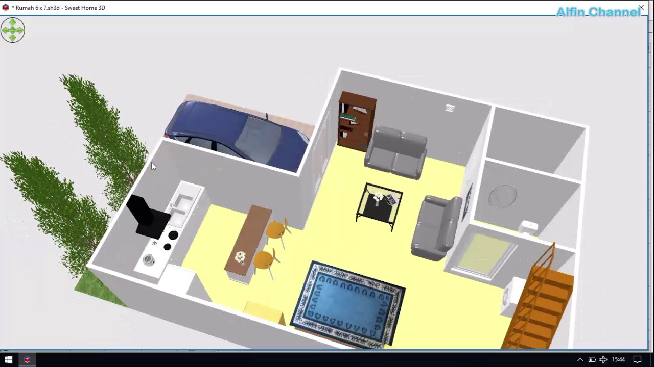 Cara Rendering di Sweet Home 3D