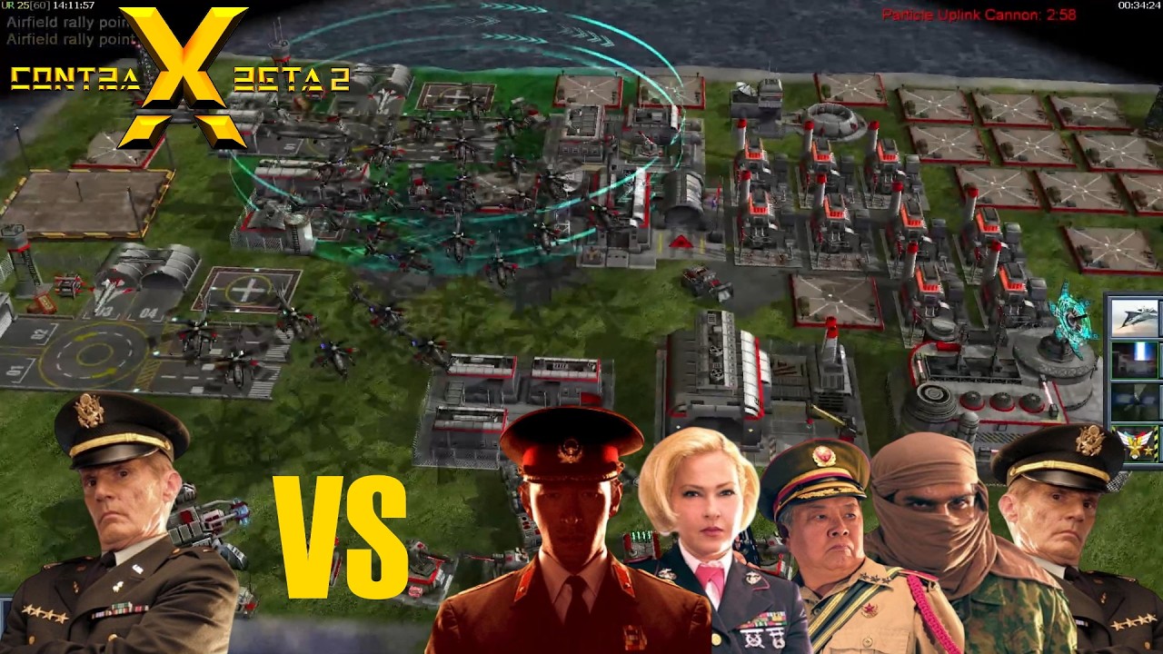C&C Generals Contra X Beta 2 (1 против 5 безумных ИИ, залив Свиней)