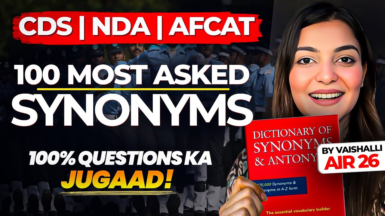 All CDS 2 2026 English in one Video | AFCAT 2 2026| NDA 2026 English | Synonyms 