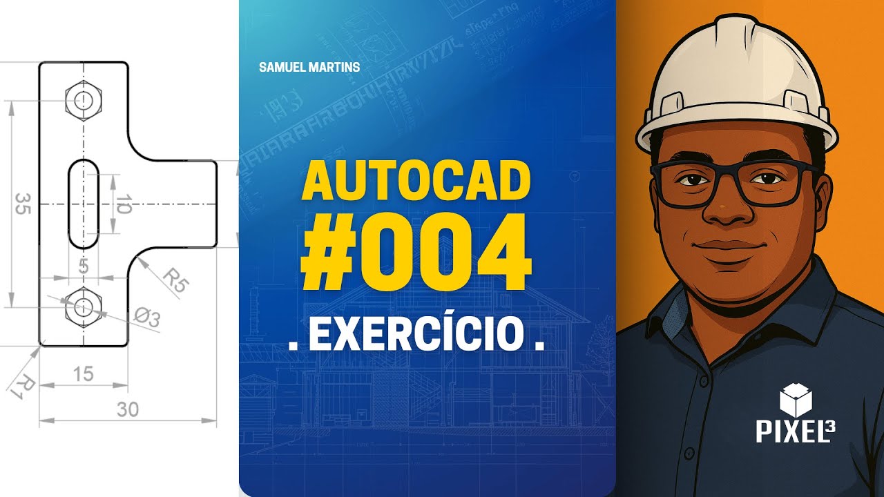 Exercício AutoCAD #004 - Desenho técnico | AUTOCAD