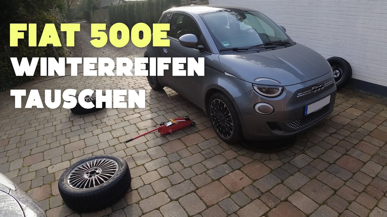 Fiat 500E - Winterreifen wechseln & Wagenheber