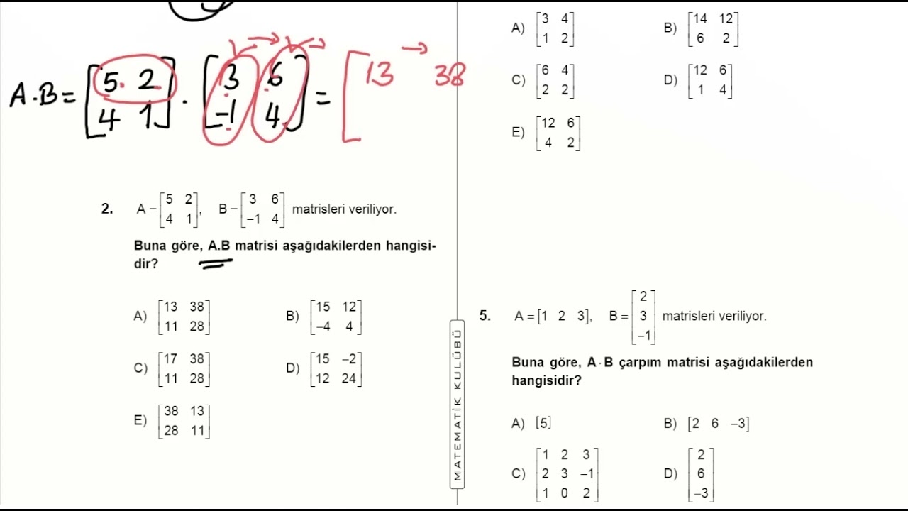 Matris Determinant soru çözümü 1