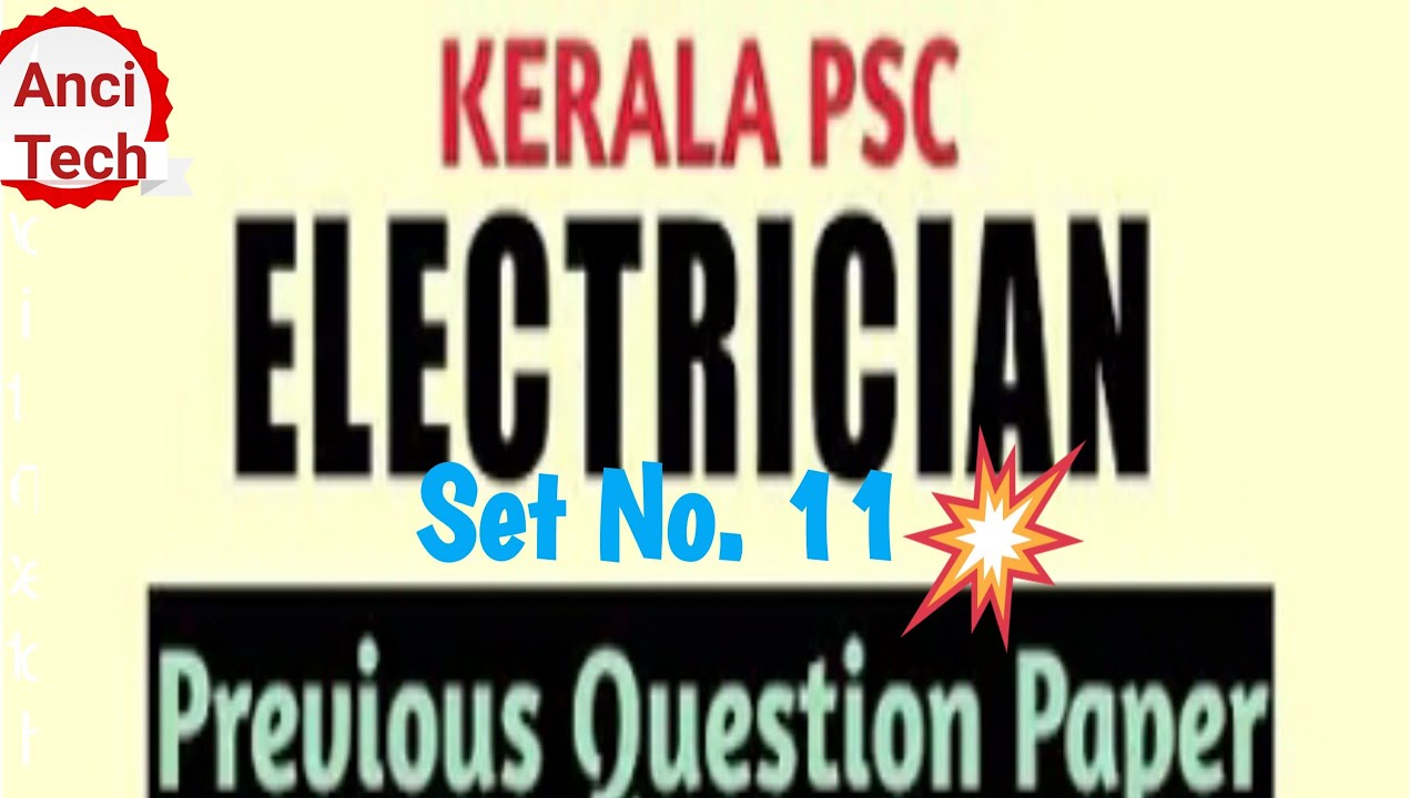Kerala PSC Electrician (September 30)  Previous Question paper discussion  Set 10