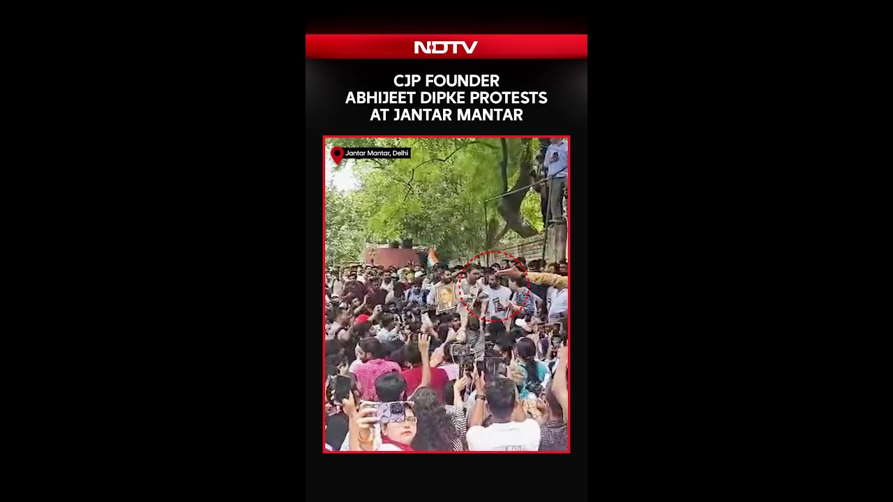 CJP Protest | CJP Founder Abhijeet Dipke Leads Protest At Jantar Mantar