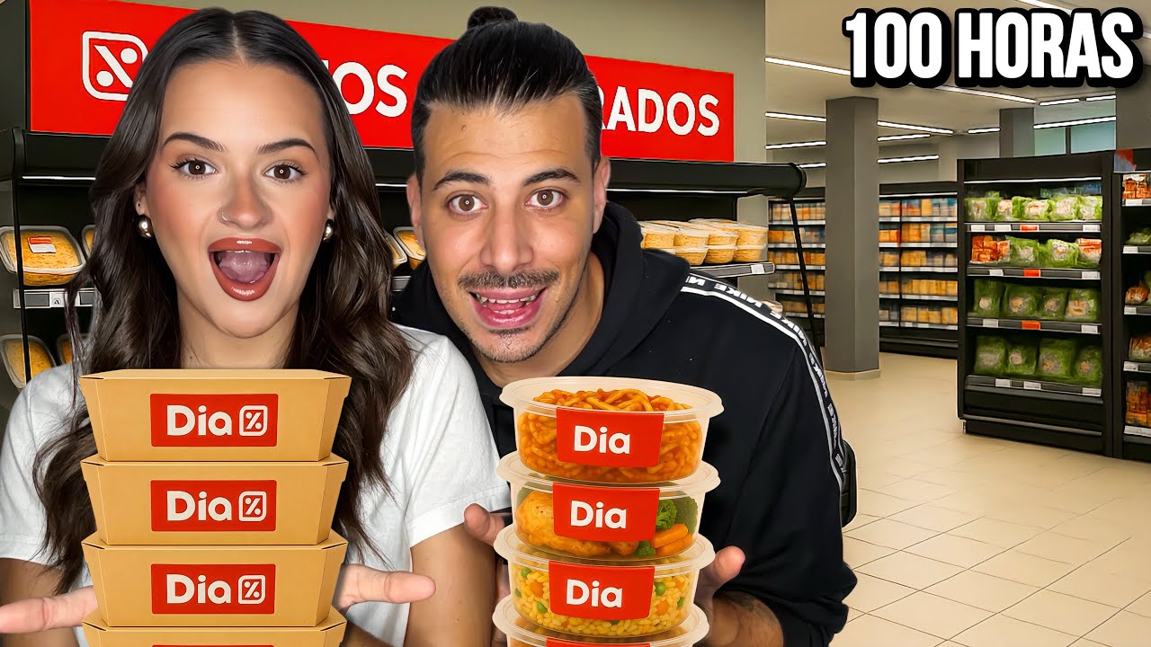 100 HORAS COMIENDO TODA LA COMIDA PREPARADA DE DIA